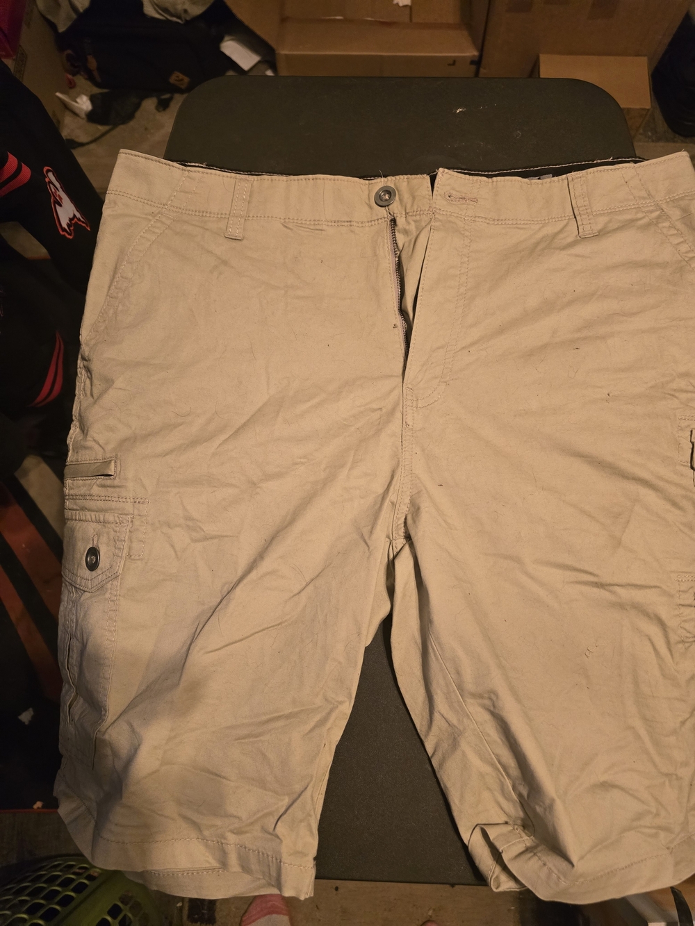 Men's Khaki Cargo Shorts - Lightweight Cotton